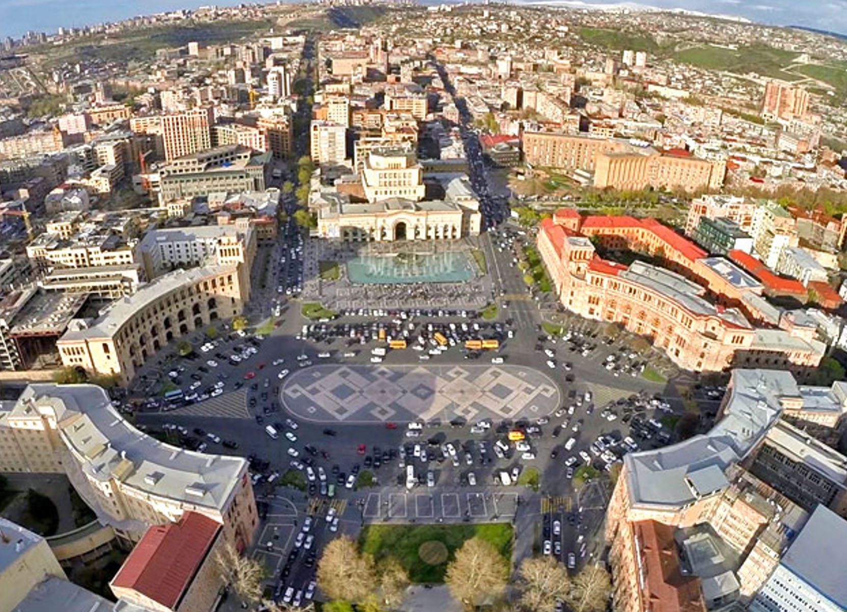 Ереван центр с высоты